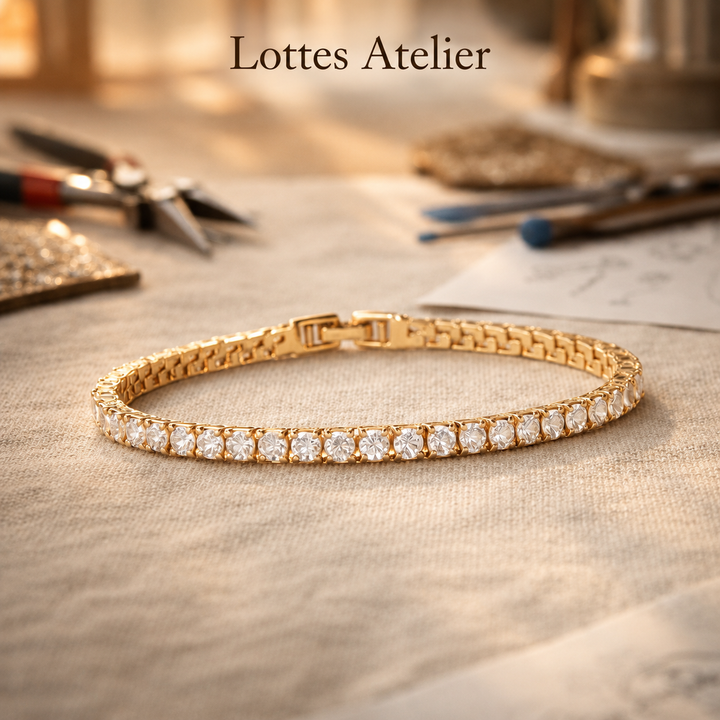 Moissanite Bracelet – Gold-Coloured Luxury Appeal