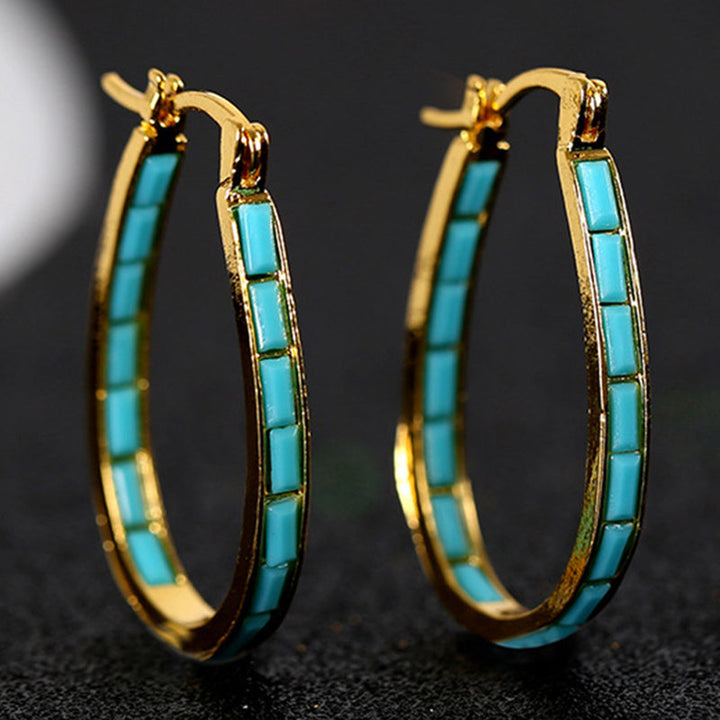 Turquoise Hoop Earrings