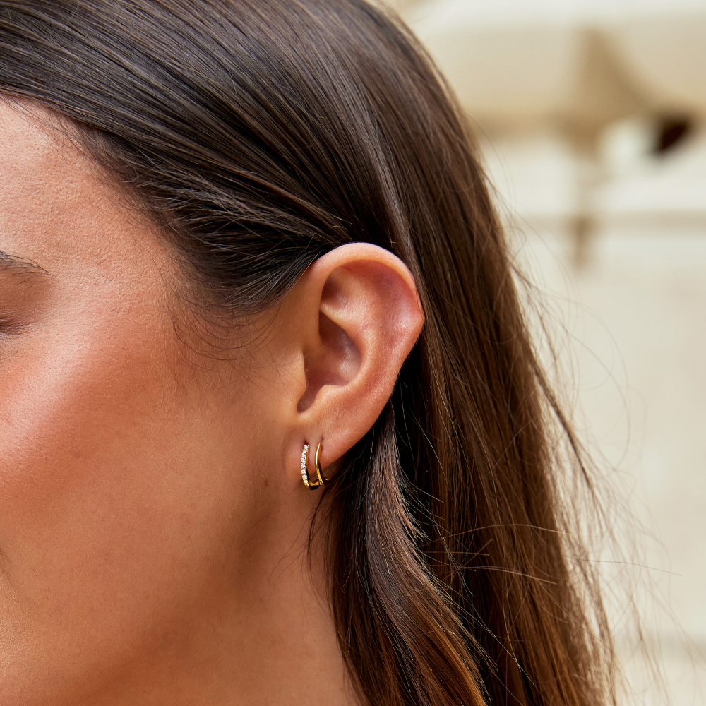 Klaue Earrings in Gold & Crystal