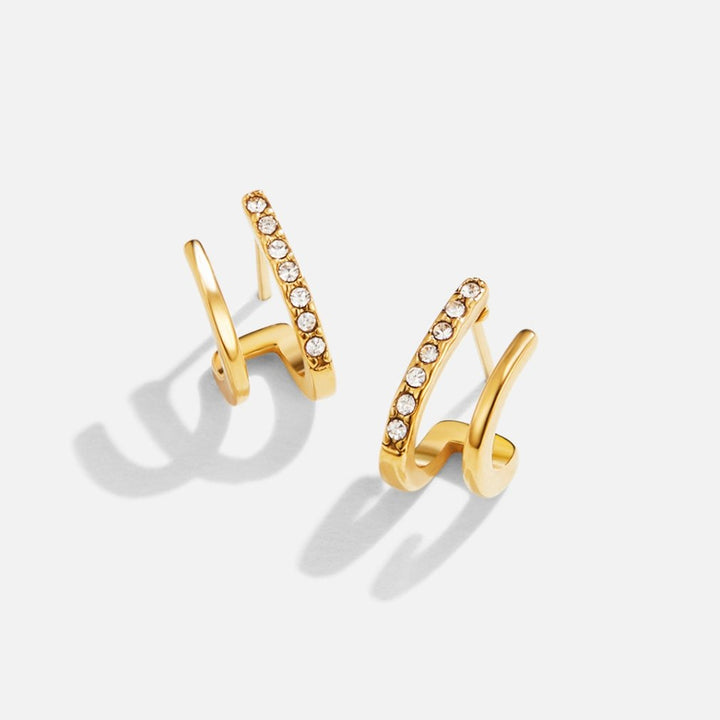 Klaue Earrings in Gold & Crystal