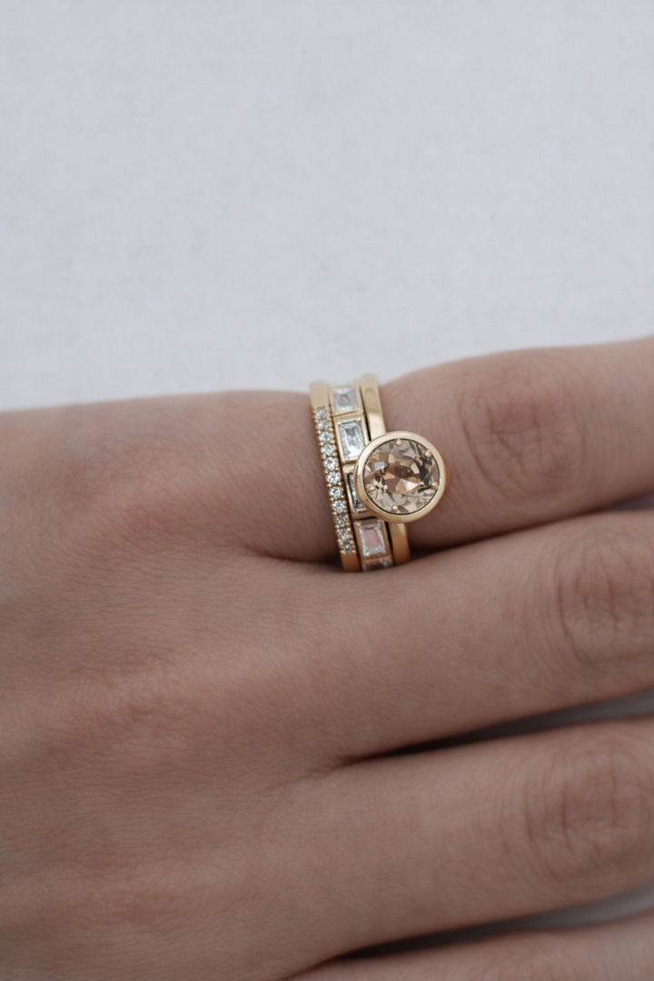 Aurelia Crystal Ring – Vintage Gold