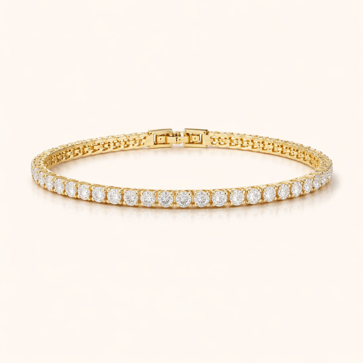 Moissanite Bracelet – Gold-Coloured Luxury Appeal