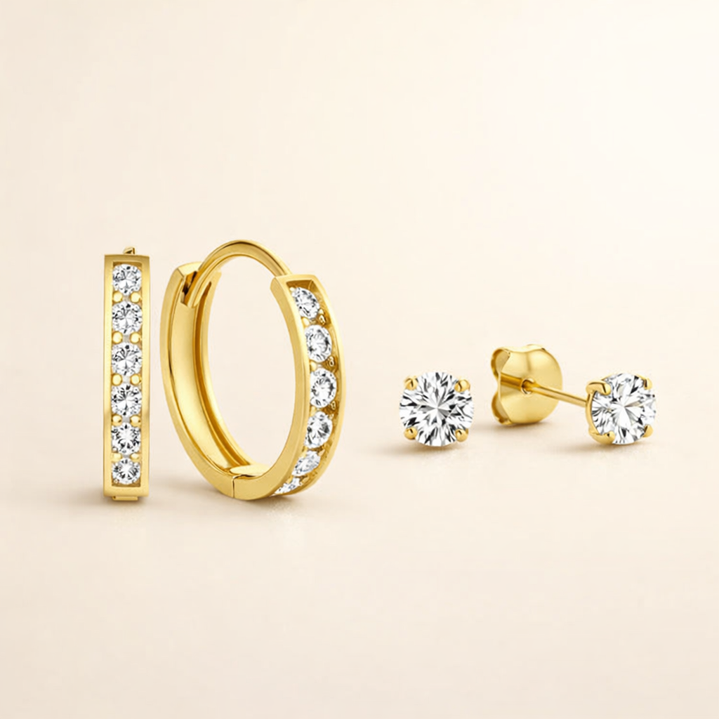 Elegant gold earrings with a refined design