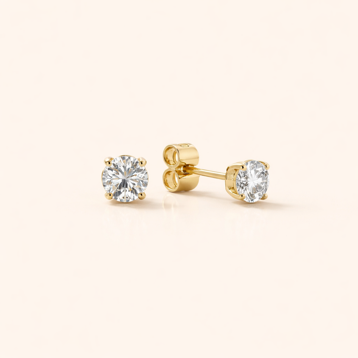 Soft pearl earrings with a subtle shine