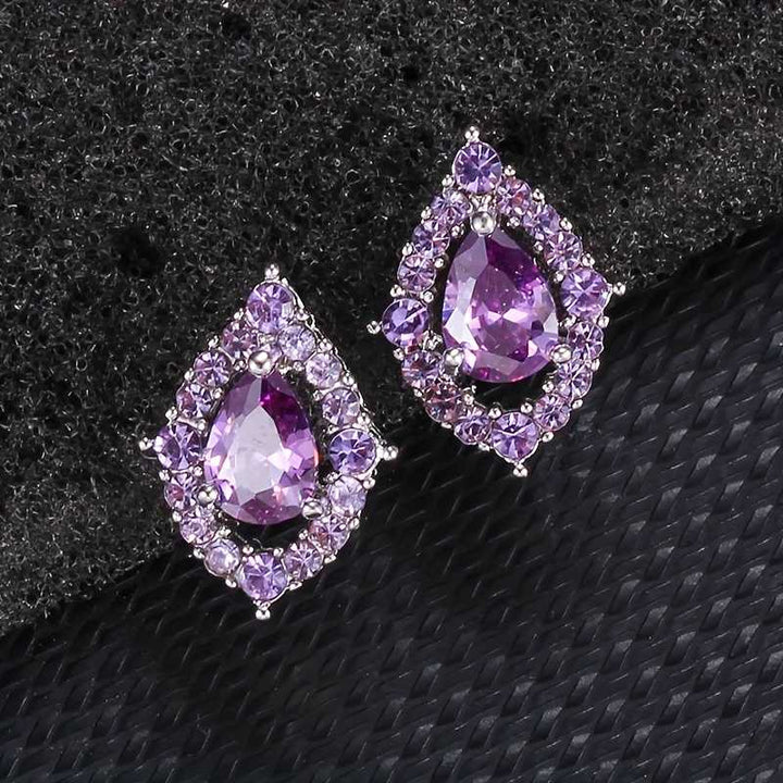 Nadine Amethyst Necklace and Earrings