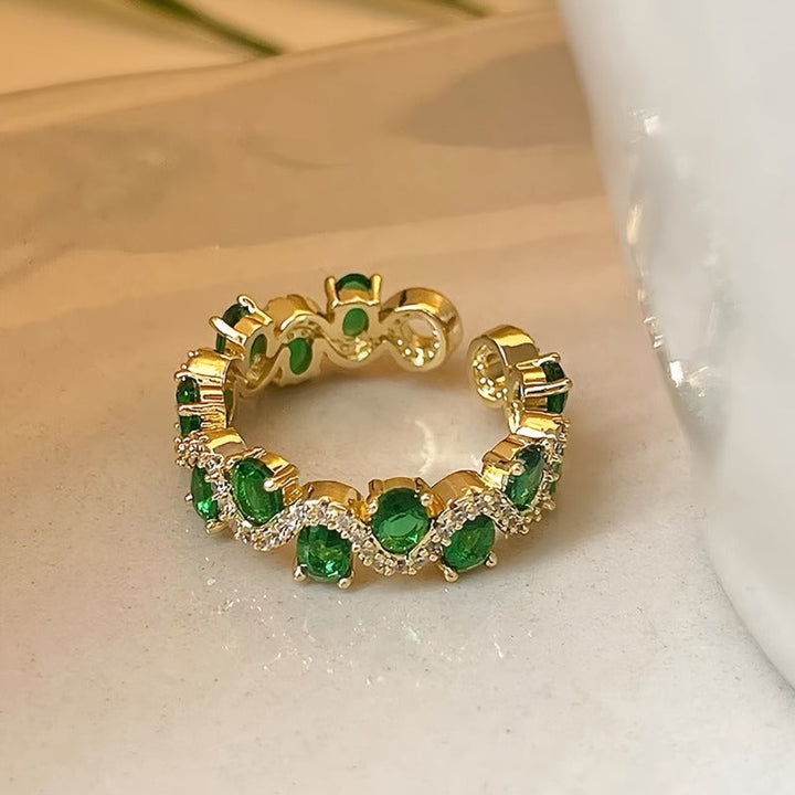 Calira Sparkling Emerald Open Ring
