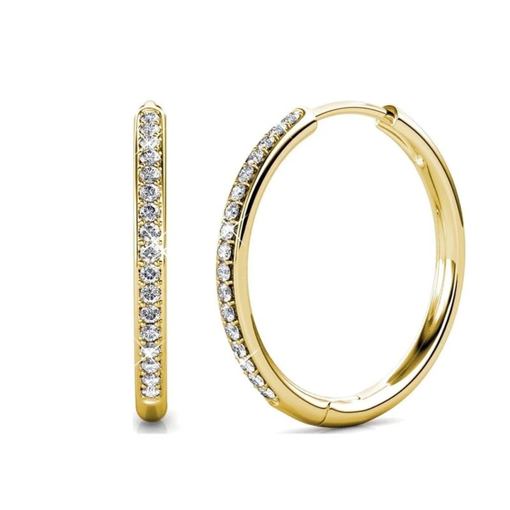 Diana Pavé Earrings | Gold