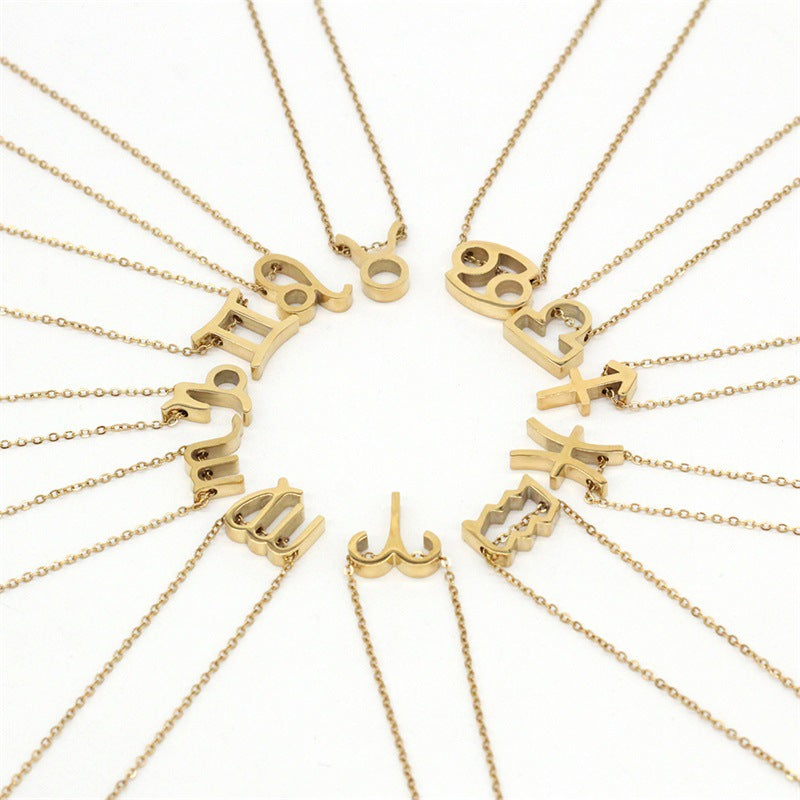 Celestique Pendant with Star Sign | Gold