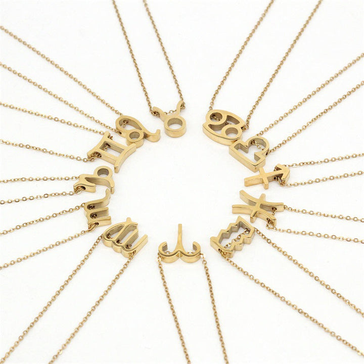 Celestique Pendant with Star Sign | Gold