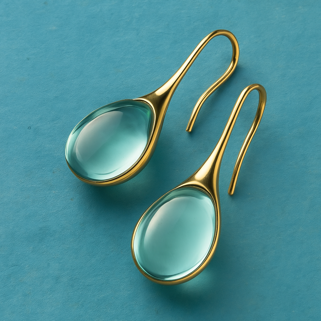 Gold and Silver Drop Earrings