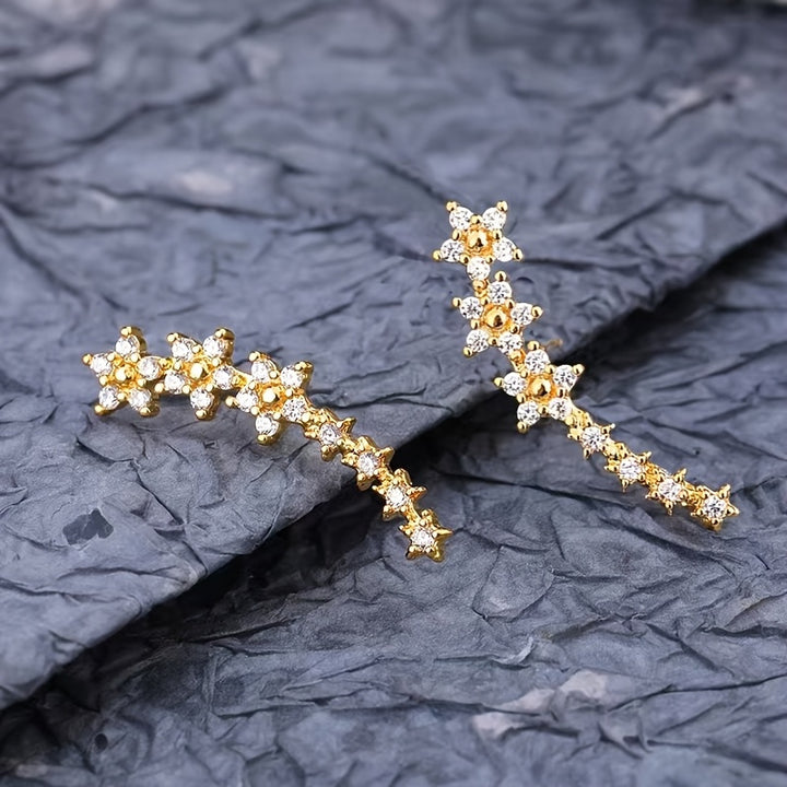 Charlotte Crystal Curve Earrings