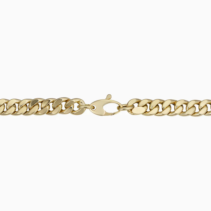 Elegant gold Cuban bracelet with refined links