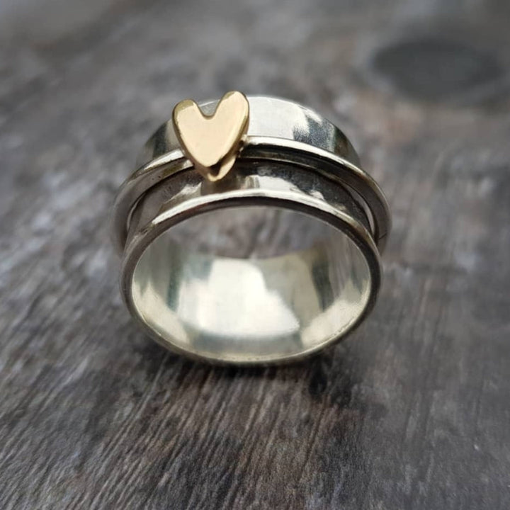 Ring with Golden Heart