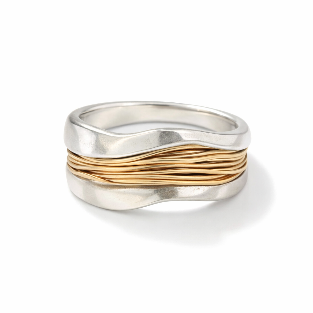 Ring with gold thread