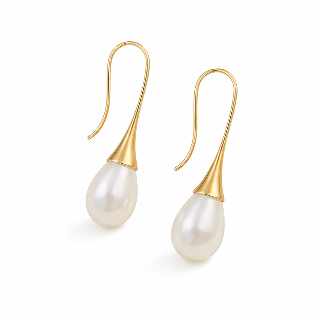 Drop Earrings with Pearls