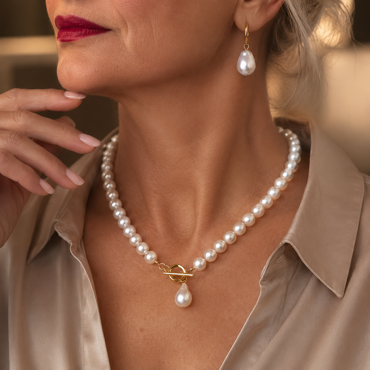 Grace Pearl Necklace (1+1 free)
