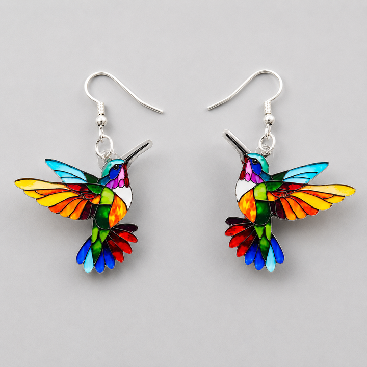 Susan™ | Hummingbird Design Drop Earrings