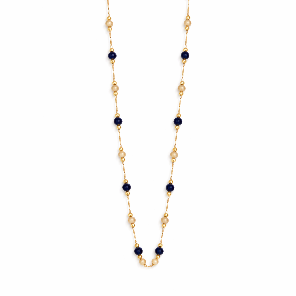 Lulu Necklace with Midnight Stone Pearls