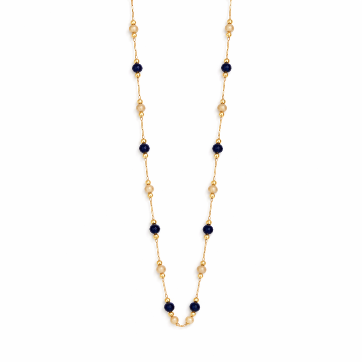 Lulu Necklace with Midnight Stone Pearls