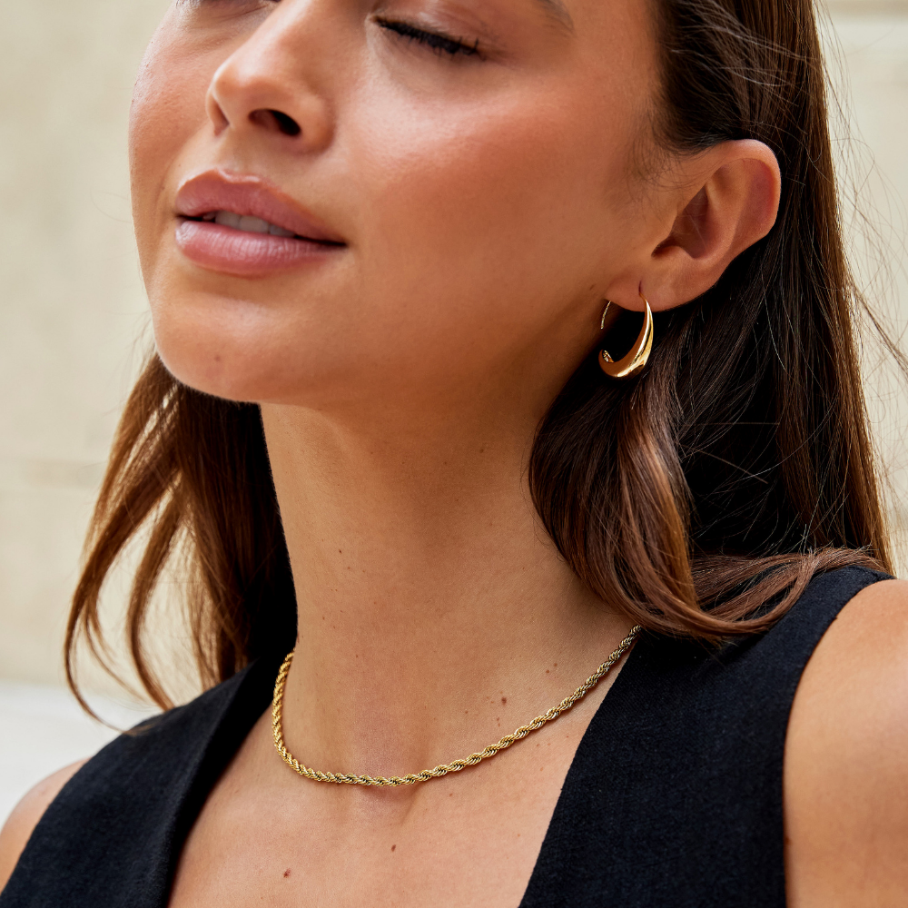 China - Dangling Hoop Earrings