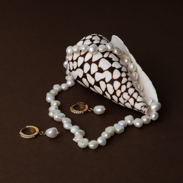 Pearl Hoop Earrings