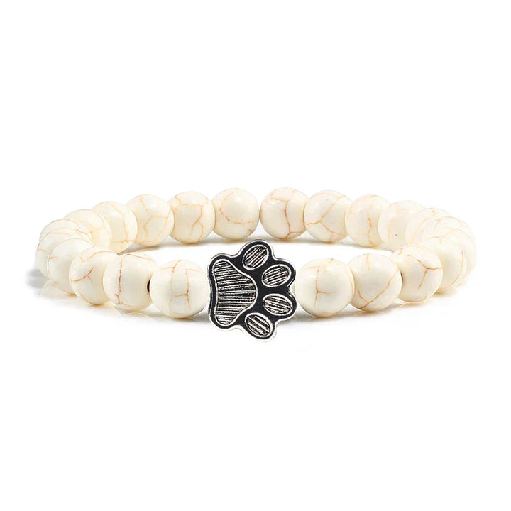 Bracelet with Paw Prints, Adorned with Beads