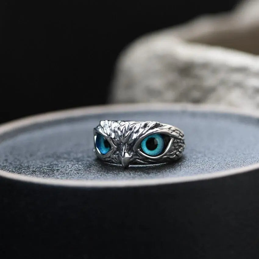 Owl of good luck adjustable ring