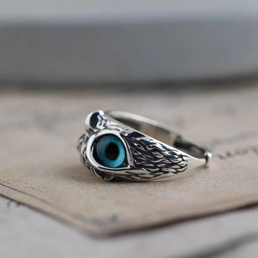 Owl of good luck adjustable ring