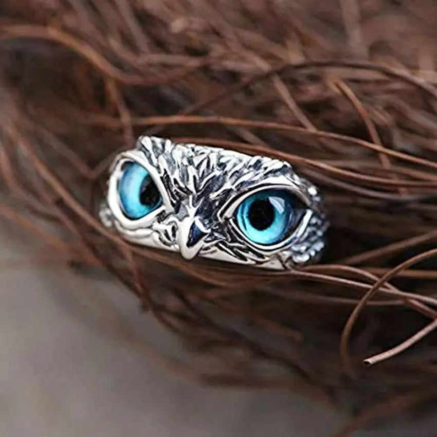 Owl of good luck adjustable ring