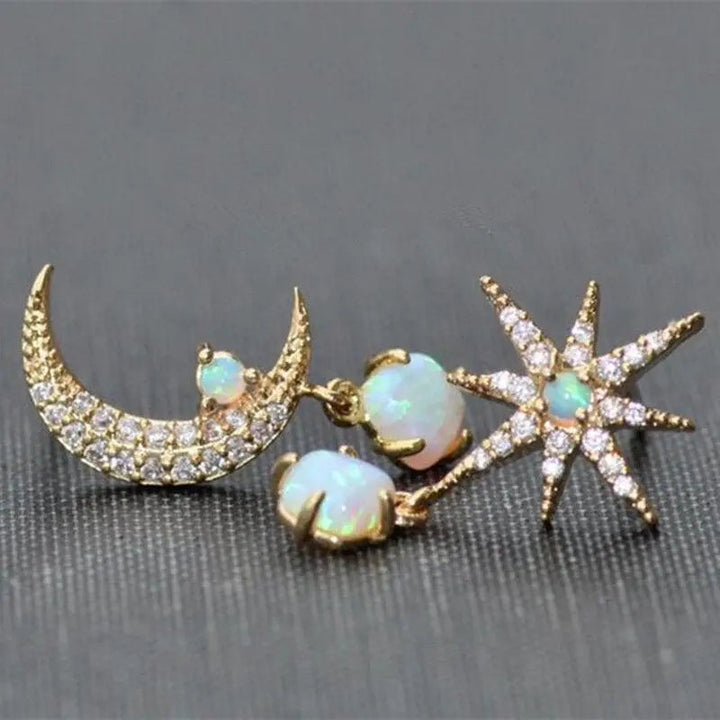 Moon and Star Earrings