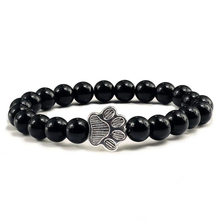 Bracelet with Paw Prints, Adorned with Beads