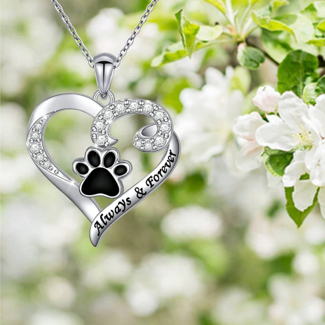 Dog Paw Necklace – Heart Design