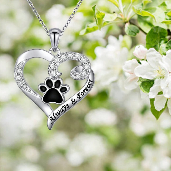 Dog Paw Necklace – Heart Design