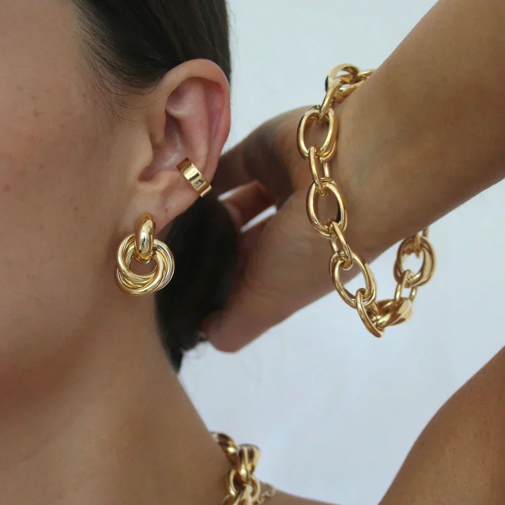 Woven Earrings | Gold