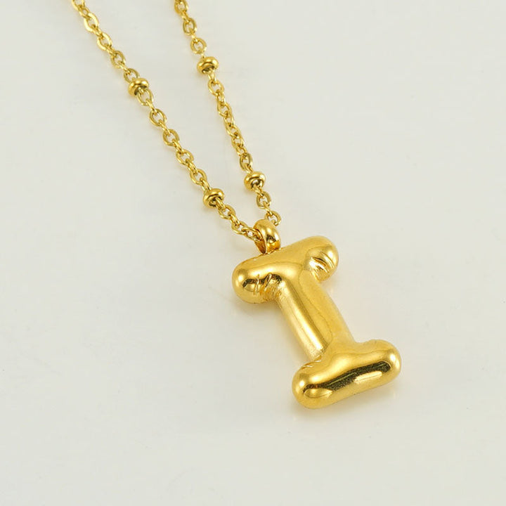 Bubble Letter Initial Necklace (Bundle)