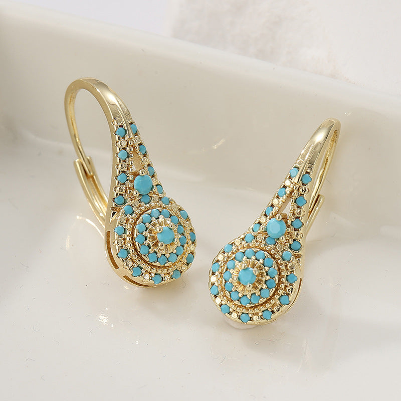 Valenne Turquoise Cluster Earrings