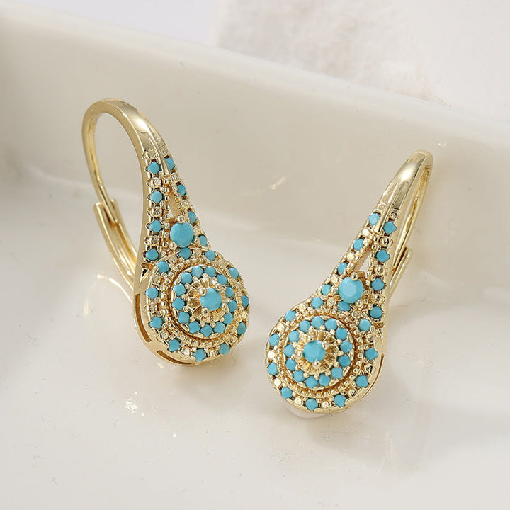 Valenne Turquoise Cluster Earrings