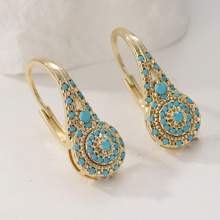 Valenne Turquoise Cluster Earrings