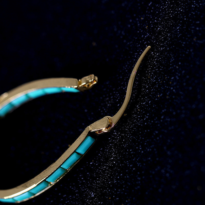 Turquoise Hoop Earrings