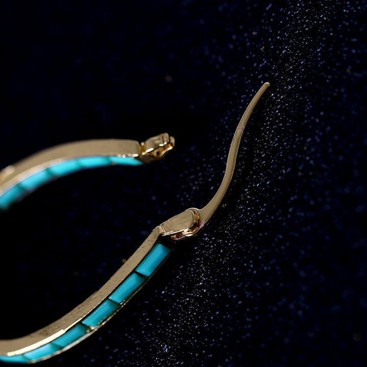 Turquoise Hoop Earrings