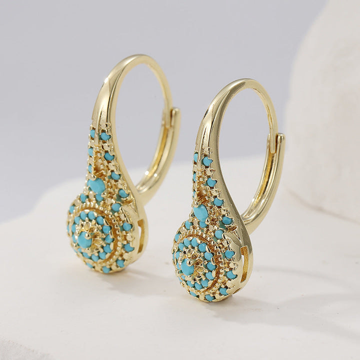 Valenne Turquoise Cluster Earrings