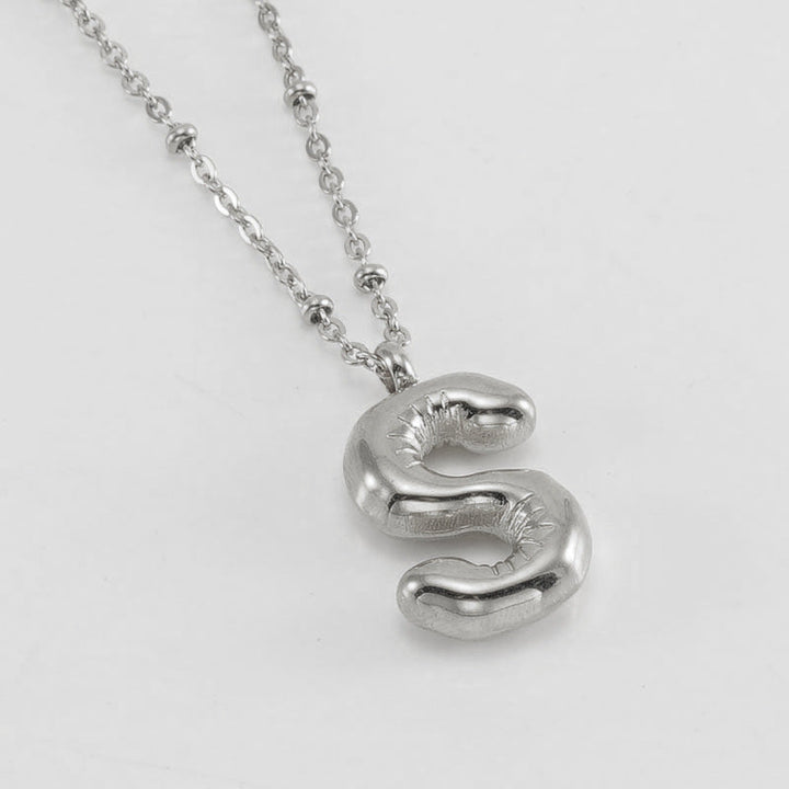 Bubble Letter Initial Necklace (Bundle)