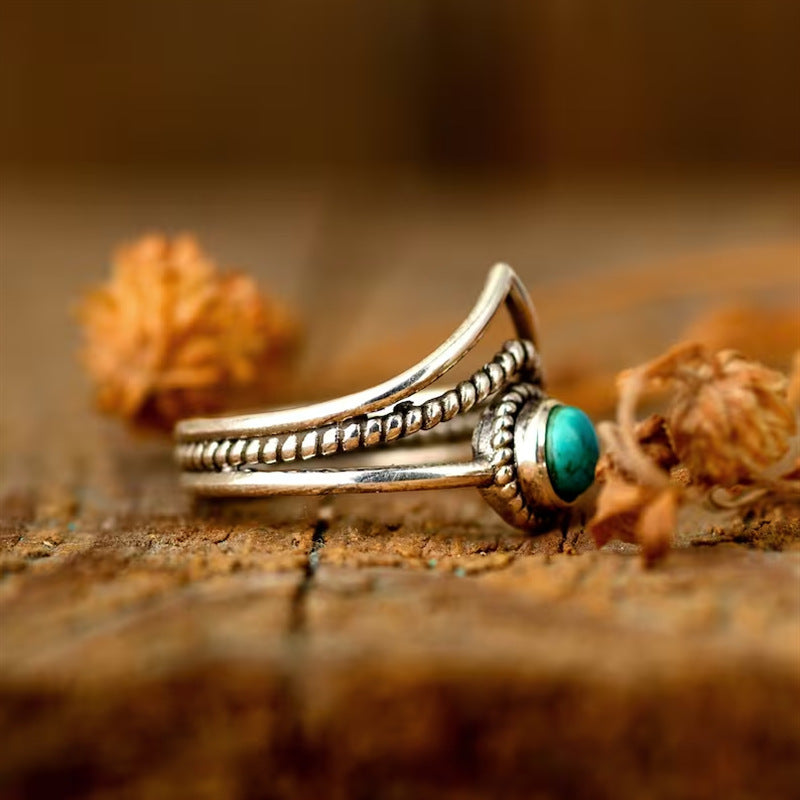 Velora Turquoise Beaded Ring