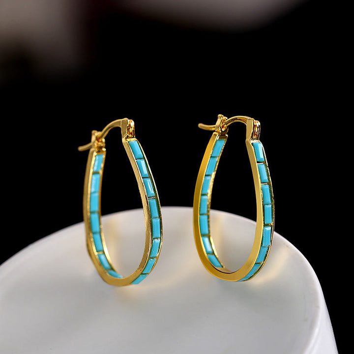 Turquoise Hoop Earrings