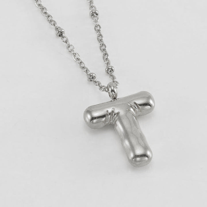 Bubble Letter Initial Necklace (Bundle)