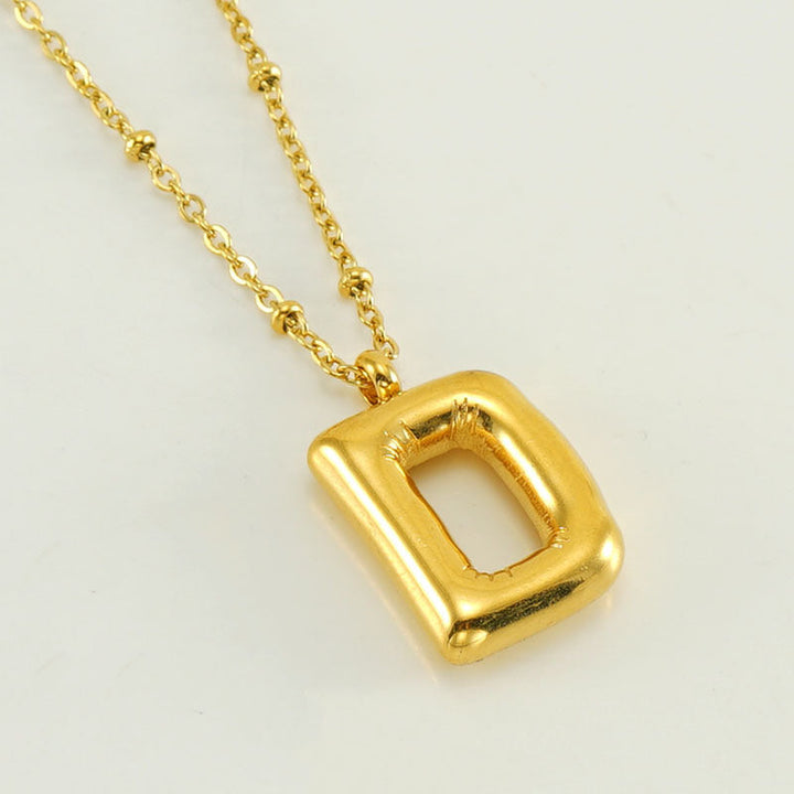 Bubble Letter Initial Necklace (Bundle)