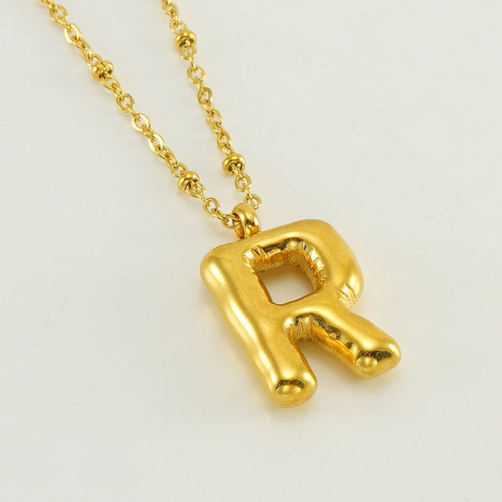 Bubble Letter Initial Necklace (Bundle)