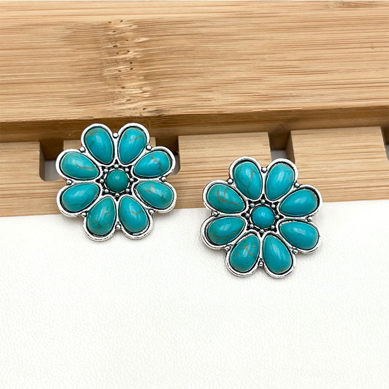 Serelith Turquoise Petal Studs