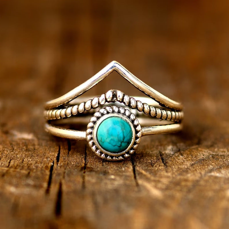 Velora Turquoise Beaded Ring