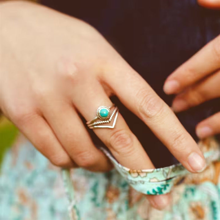Velora Turquoise Beaded Ring